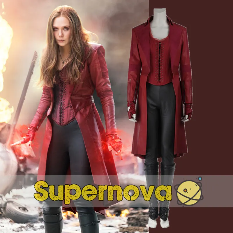 Captain America Civil War Scarlet Witch Cosplay Costume Wanda Maximoff Costume Adult Women
