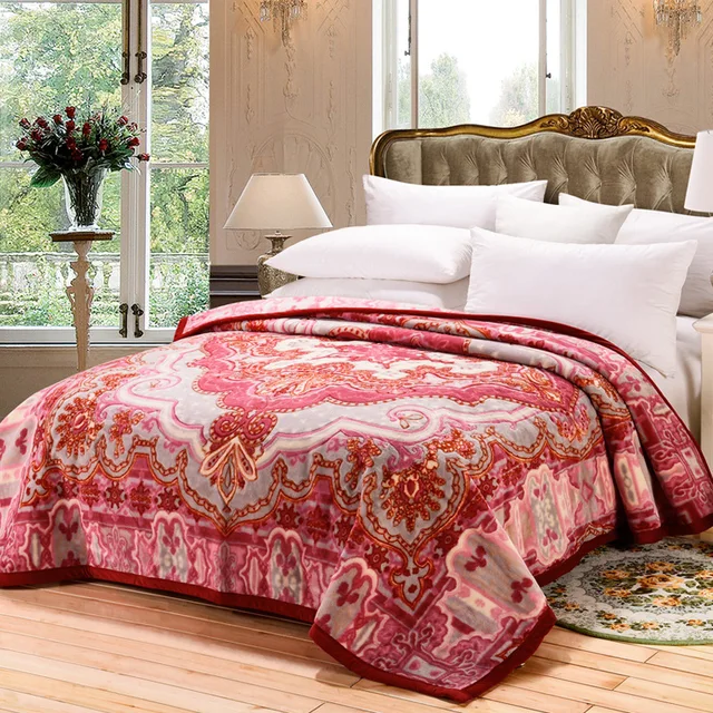 100 Merino Wool Luxury Throw Blanket Bed Throws Twin Size , Fluffy and