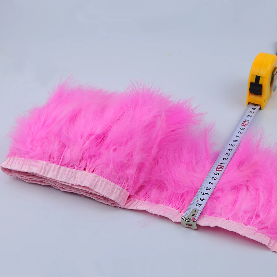 5 PINK marabou feather trims 6