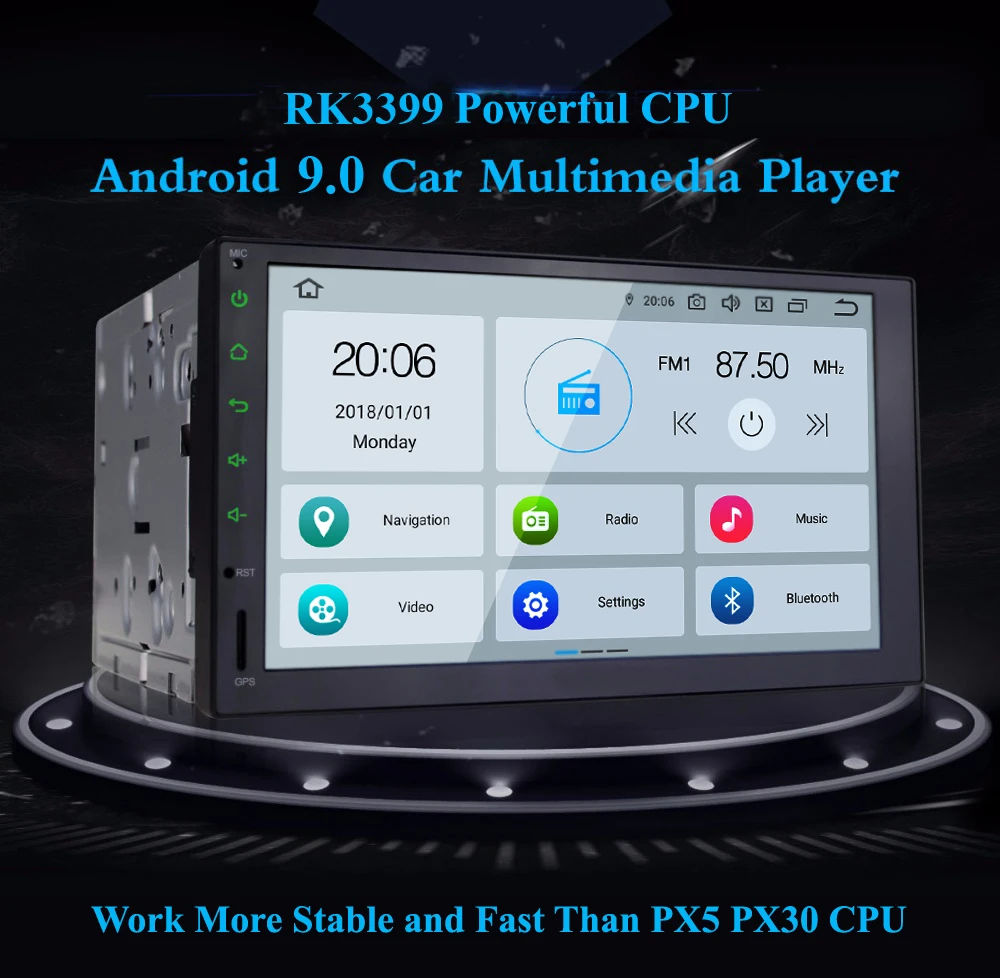 Top COIKA 8" Android 9.0 System PX6 Car GPS Receiver Radio For Renault Duster Sandero Logan Lada Dacia 4G+64G RAM BT Multimedia 1