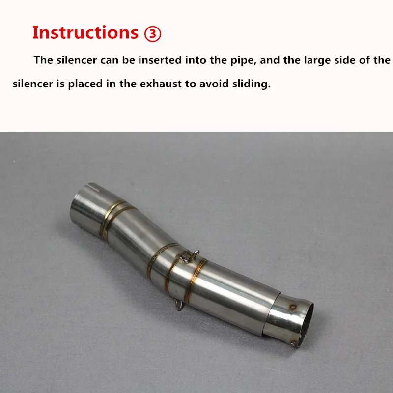 45-48 мм Универсальная нержавеющая сталь выхлопная труба глушителя модифицированная система глушитель для мотоцикла