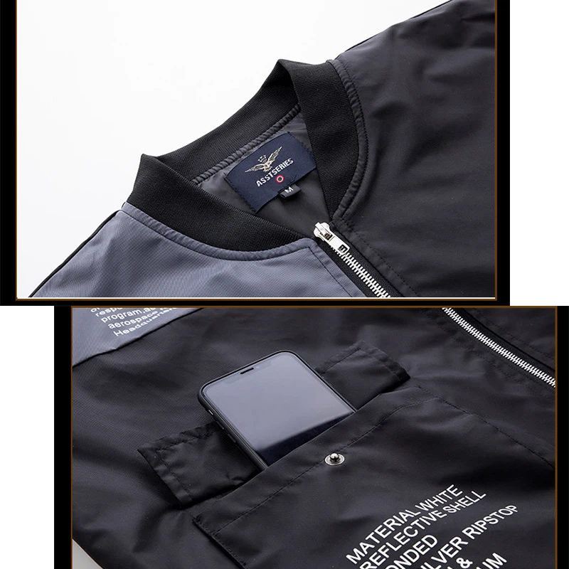 New  Men Bomber Jacket Casual Big Size Mens Jackets Coats Print Baseball Jacket Man Streetwear Plus Size