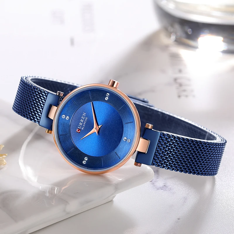 Fashion Women Watch 2019 Best Sell Casual Dial Clock Luxury High Quality Casual New Mesh Stainless Ladies Quartz Wrist Watches