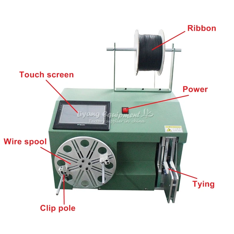 LY 40-80 big touch screen cable wire coil winding binding machine 220V 110V (3)