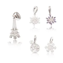 High quality 925 Silver Crystal Radiant Hearts Charm Fit Europe Original Pandora Charm Bracelet Jewelry Gift js1478