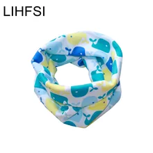 LIHFSI/брендовый высококачественный хлопковый Детский шарф с милым принтом животных; одежда для малышей; аксессуары для школы; шарфы для мальчиков и девочек