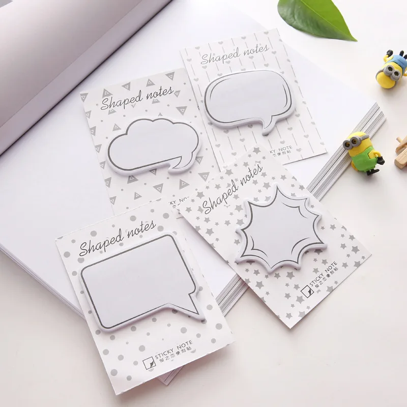 

1 X Kawaii Creative Cartoon Dialog Box Stickers Weekly Plan Sticky Notes Post Memo Pad Korean Stationery School Supplies Gift