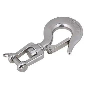 

1Pcs Silver 304 Stainless Steel American Type Trigger Clevis Swivel-Eye Lifting Snap Tone Hook with 1000KG Working Load Limit