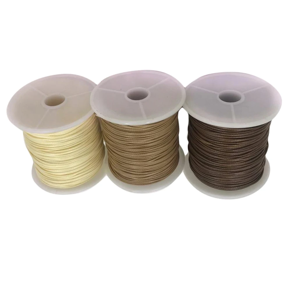 3 Rolls of 80 Meters Waxed Nylon Cord String for DIY Jewelry Making Necklace Bracelet Earrings Thread for Handmade Crafts 1mm 