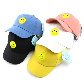 

New Smiley child baseball cap baby hat Korean wild 3-8 years old boys and girls travel hat caps kids photography props beanies