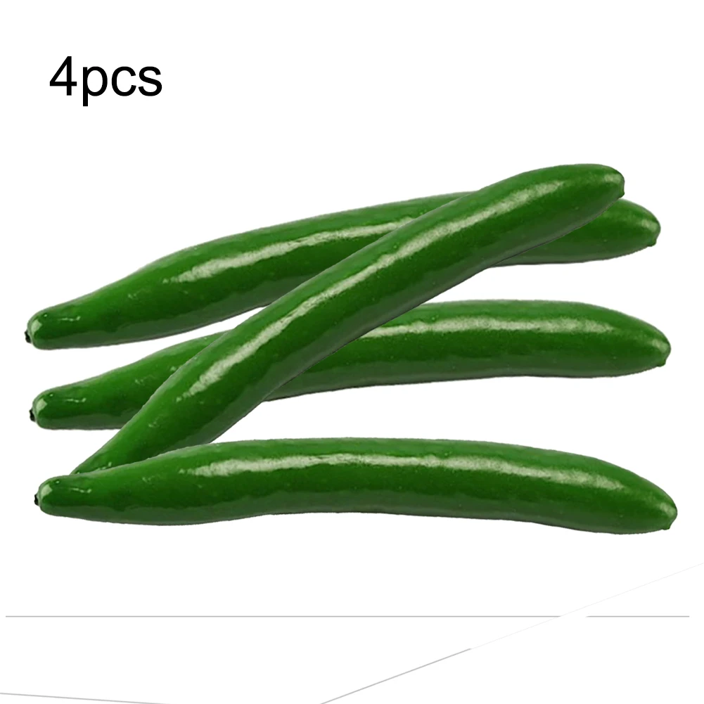 

4pcs/set High Simulation Fake Vegetable Food Artificial Cucumbers for Home Kitchen Decor Photo Props Crafts