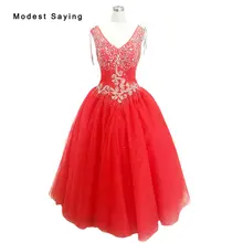 Sexy Red Luxury Ball Gown Heavy Crystal Beaded Wedding Dresses 2017 with Tassel on Shoulder Church Puffy Long Bridal Gowns JW126