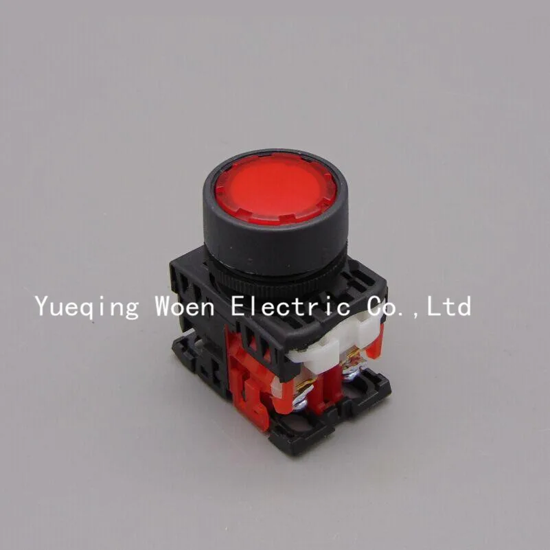 

AR22F5L 1NC 220V LED lights switch latching Since the lock with lamp button 22mm Press down automatically locked