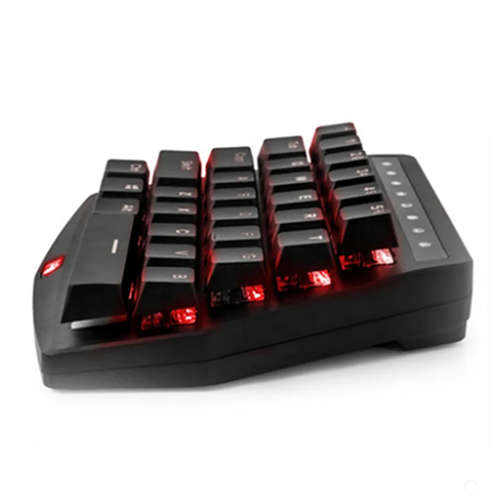  XBERSTAR One Hand PUBG Mobile Mechanical Keyboard for Android iOS iPhone LED Mini Keyboard Game Per