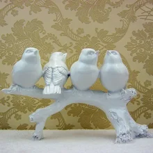 Стильные птицы в дереве скульптура смолы безделушка искусство и ремесло аксессуары украшения мебель для домашнего декора и подарок