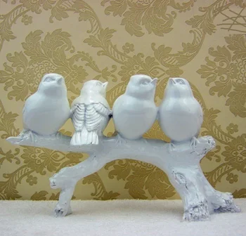 

Stylish Birds in the Tree Sculpture Resin Trinket Art and Craft Accessories Embellishment Furnishing for Home Decor and Present