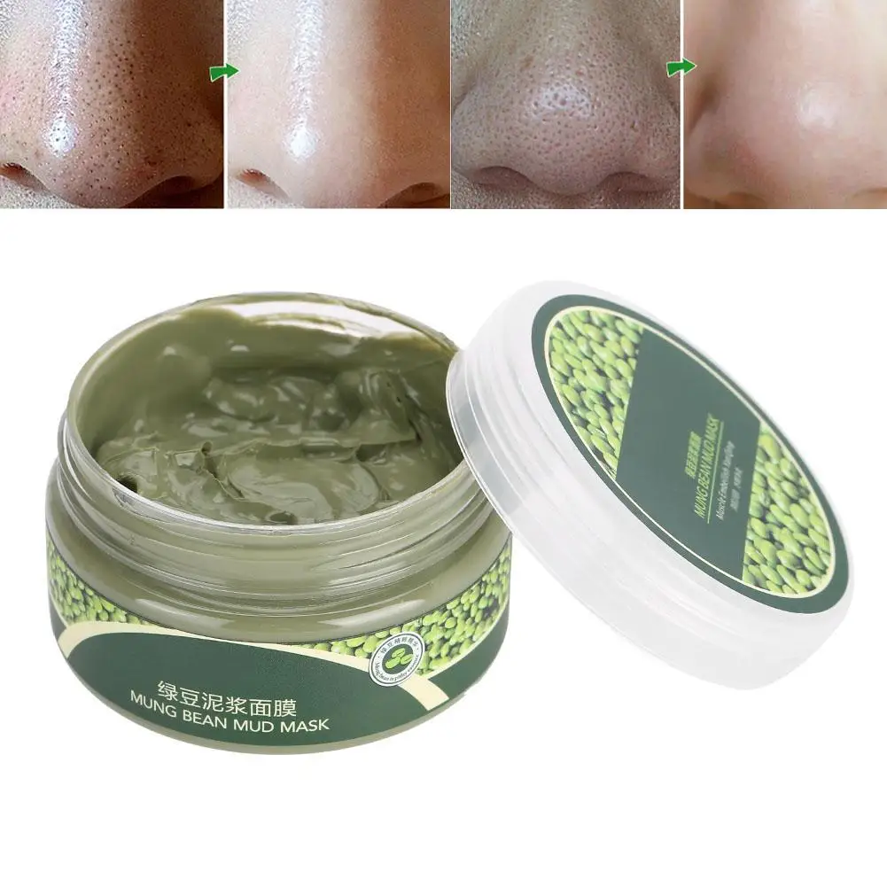130 г Mung Bean Mud маска для лица контроль жирности сужение пор уменьшение тонких линий маска для лица Уход за лицом