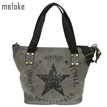 2020 gran estrella de impresión de lona VINTAGE Bolsos de hombro mujeres de viaje Tote Factory Outlet de talla grande multifuncional Bolsos
