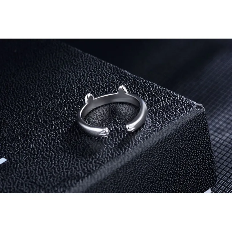 Каваи милые кошачьи уши кольцо Регулируемый размер палец кольцо для женщин девочек Подарки на день рождения Parure Bijoux