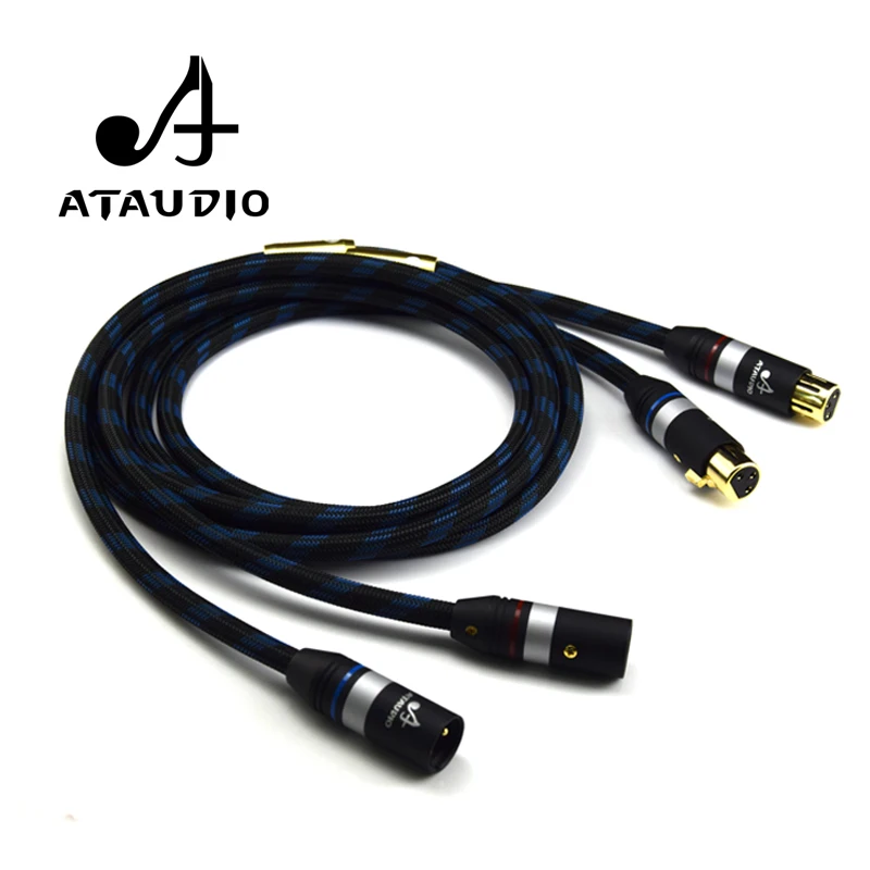 ATAUDIO Hifi медный и серебряный shuffling XLR кабель Hi-end позолоченный 2xlr | Электроника