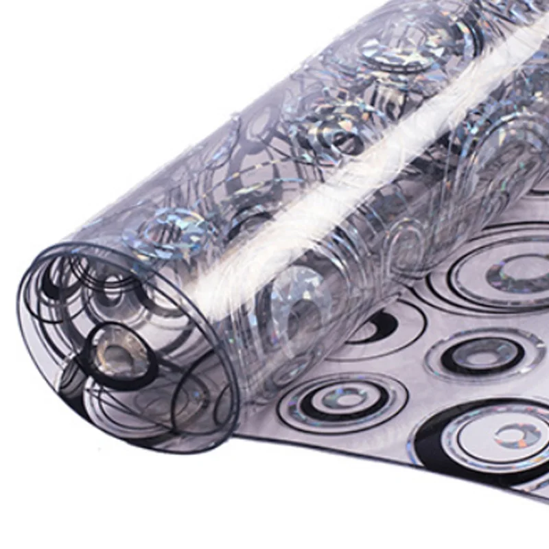  HAZY PVC Tablecloth Waterproof Rectangle Table Cover Transparent with Kitchen Pattern Oil Table Clo