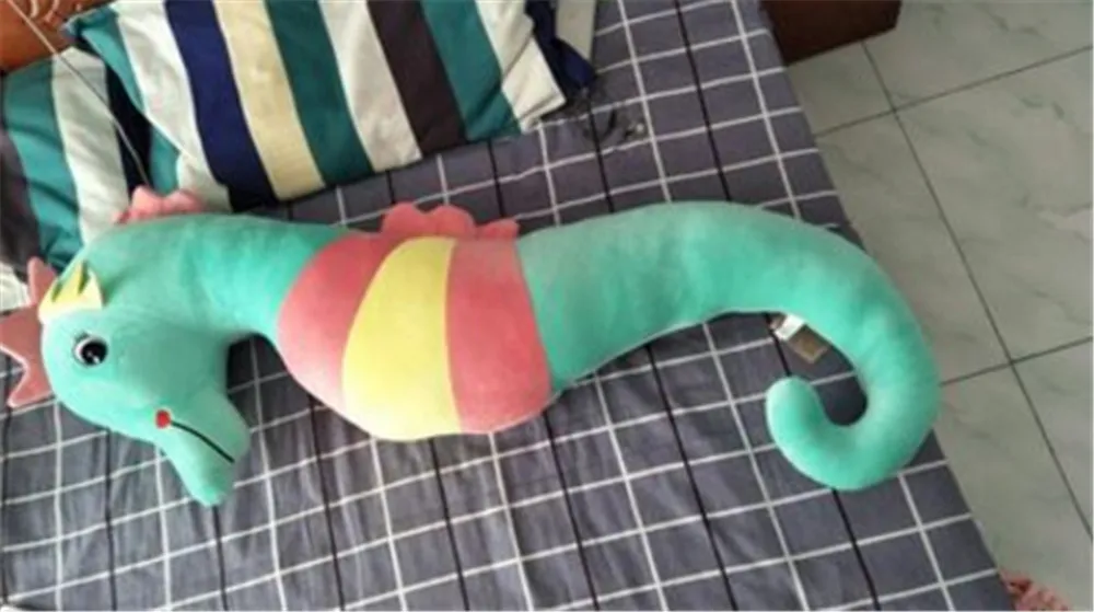 Fancytrader Lovely Pop 160cm Large Soft Animal Sea Horse Stuffed Pillow Stuffed Cartoon Hippocampal Toy Doll Kids Gift6