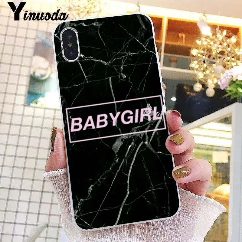 Yinuoda Babe babygirl honey line Text art чехол для iPhone X XS MAX 6 6s 7 7plus 8 8Plus 5 5S SE XR 10 11 pro max