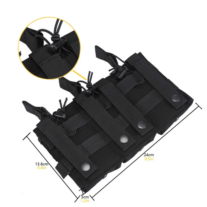 OneTigris тактический MOLLE тройной Открытый Топ подсумок быстро AK AR M4 FAMAS Mag подсумок страйкбол военный Пейнтбол оборудование