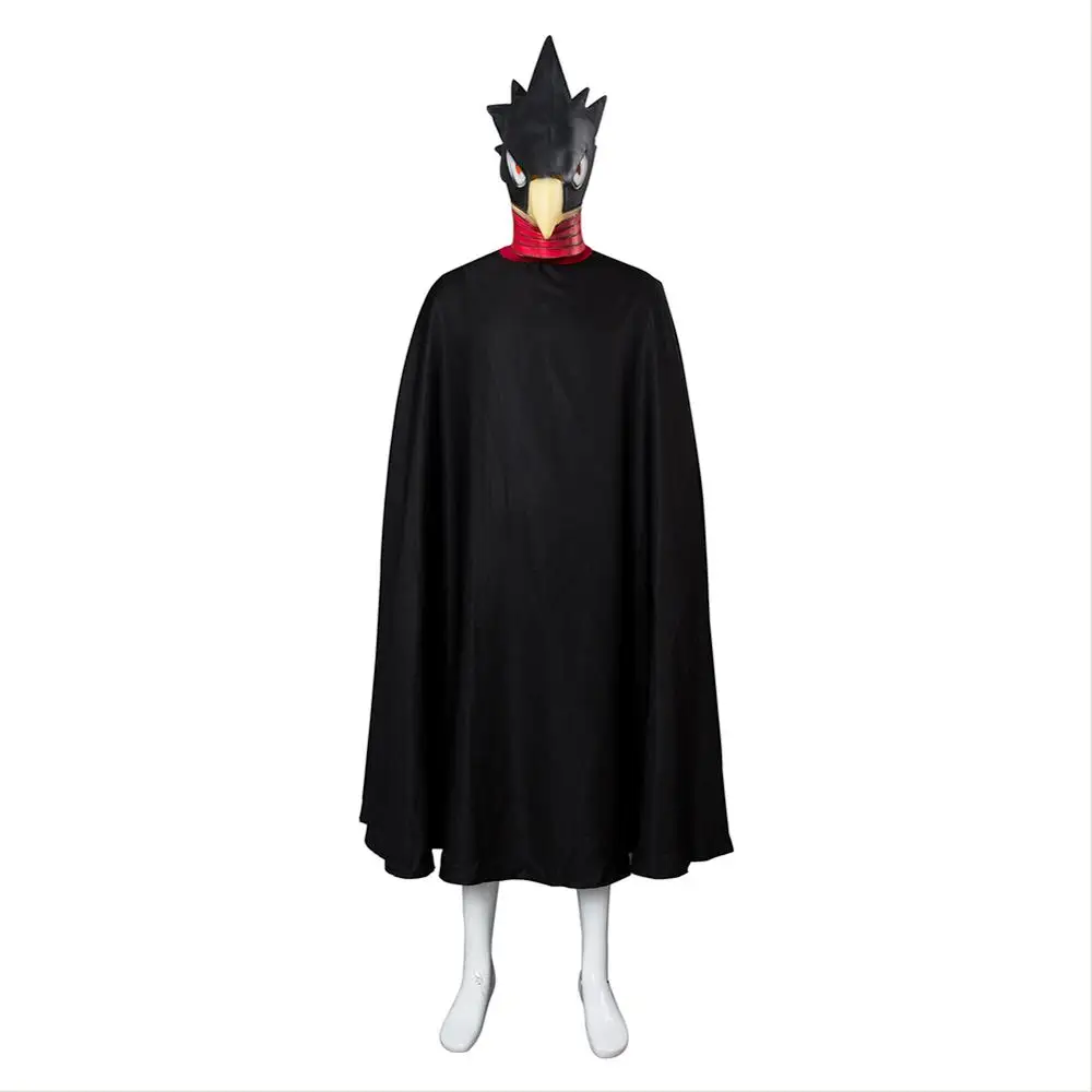 

Anime My Hero Academia Boku No Hero Academia Tokoyami Fumikage Cosplay Costume Eagle Outfit Cloak + Mask Custom Made