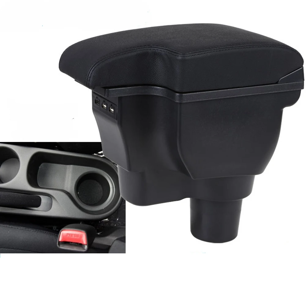 Billige Arm Rest Für Kia Rio 4 2017 2018 2019 X Linie Center Center Console Storage Box Armlehne Drehbare Leder auto Styling