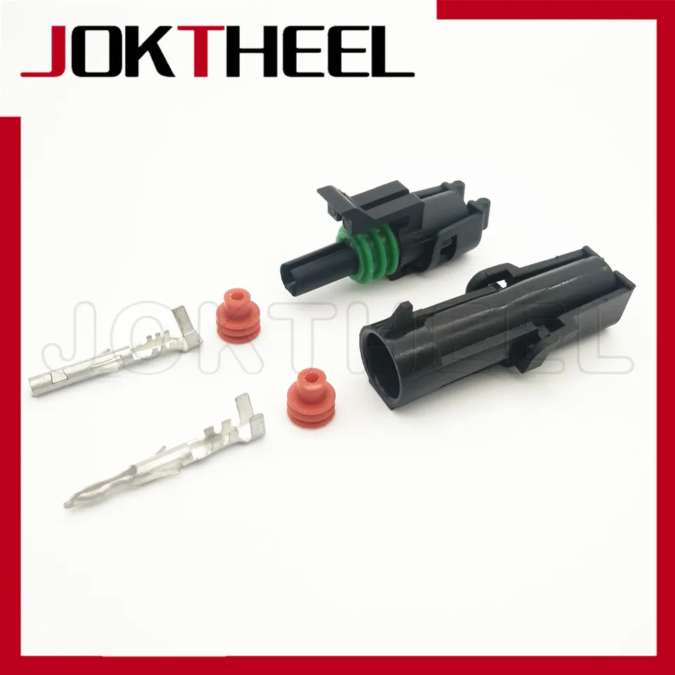 

1-20 sets kit 12010996 12015791 male female Weather Pack electrical wire Delphi 1 Pin way connector