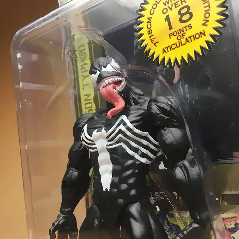 

7" Venom figma Jaeger marvel Legends loose Spiderman Spider-Man peter parker PVC action Figures Collection model Toys