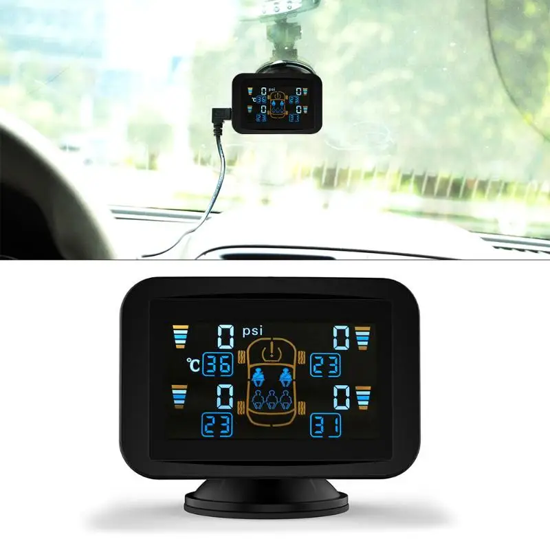 Auto Wireless Tire Pressure Monitoring System TPMS 4 External Sensor For Luxes