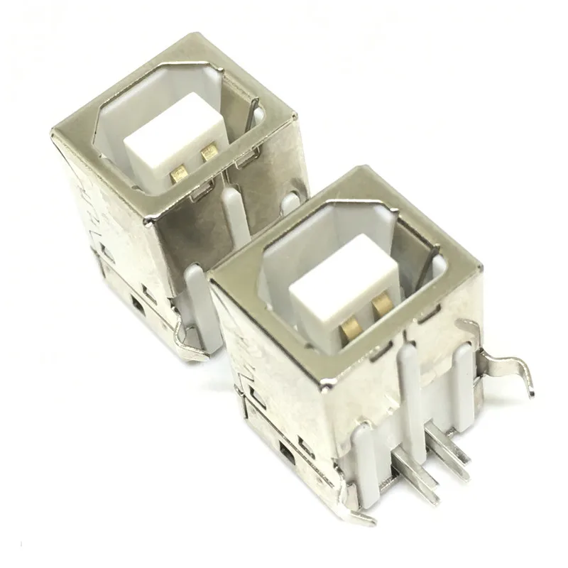 20Pcs b type usb jack connector printer port Female Socket Right Angle