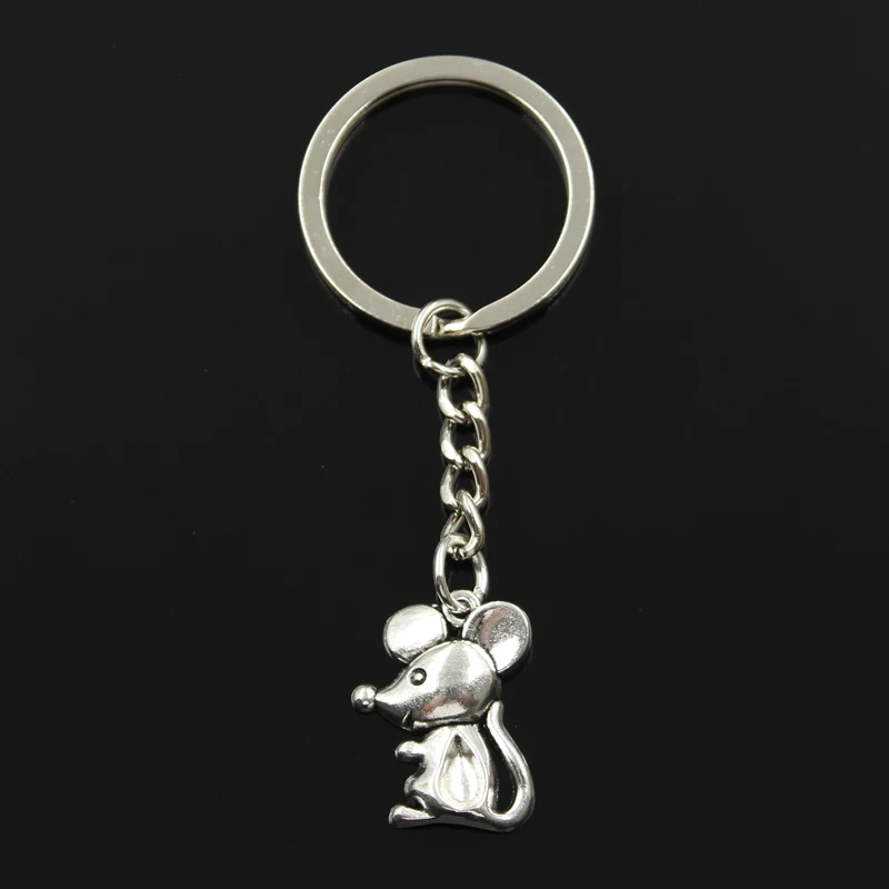 Модный брелок для ключей 24x18 мм Подвески в виде мышонка DIY мужские ювелирные изделия автомобильный брелок для ключей сувенир для подарка