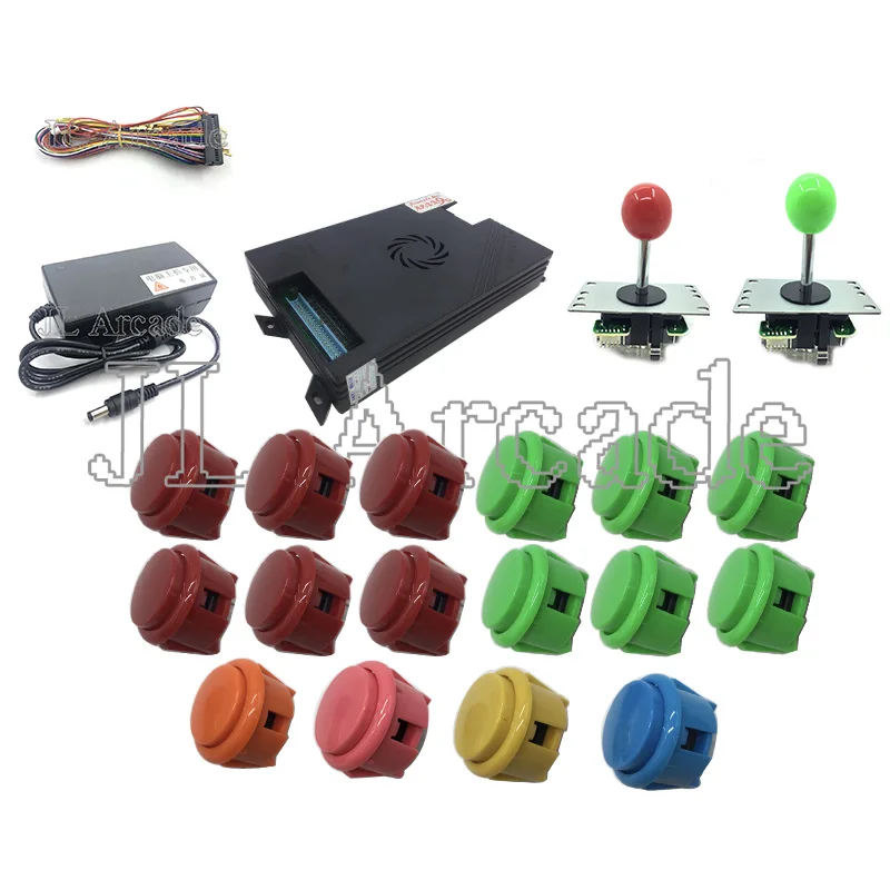 

2 Player DIY Arcade Kit Pandora box 9D 2222 in 1 game board and 5Pin joystick 30MM Push Button for Arcade Machine
