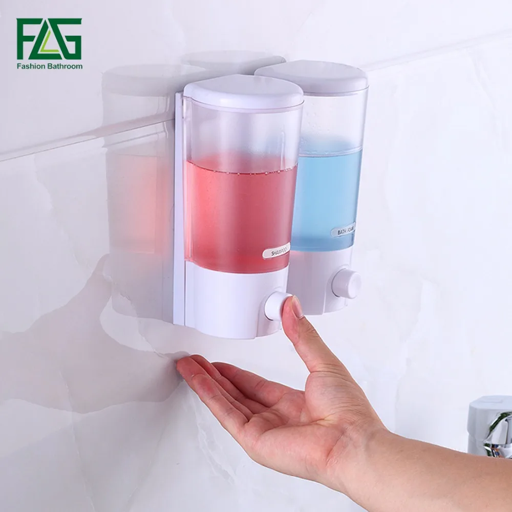 FLG новые современные дозаторы мыла для ванной комнаты Настенные 380 мл* 2 шампунь для душа двойные коробки