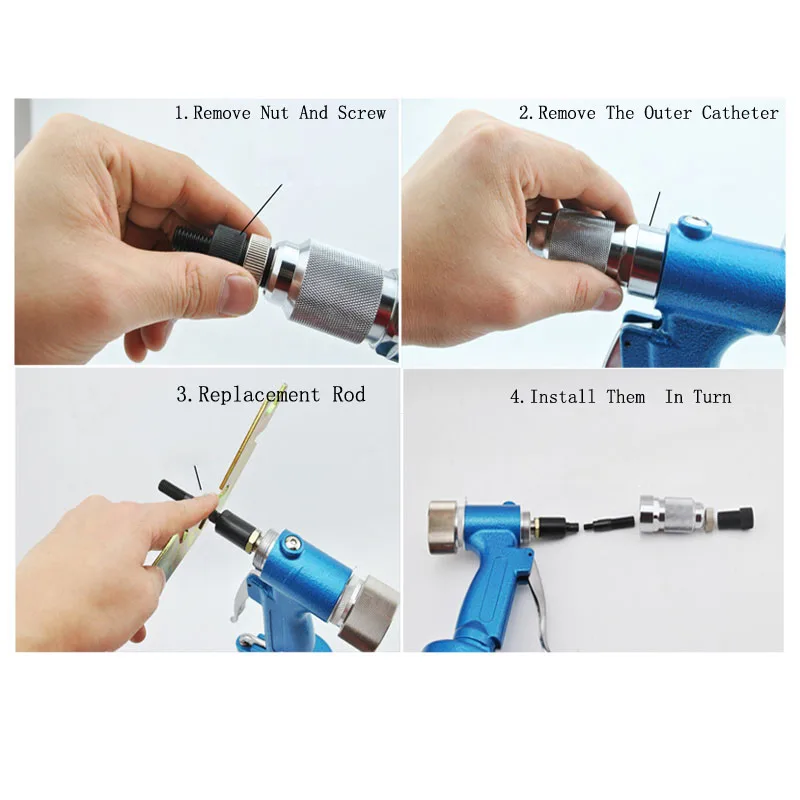 M4-M10 Semi-Automatic Pneumatic Riveting Nut Gun Drawing Machine For Stainless Steel High Quality