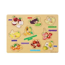 Высокого качества деревянная мозаика, анимированная игрушка-фрукт Развивающие детские головоломки игрушки развивать детский