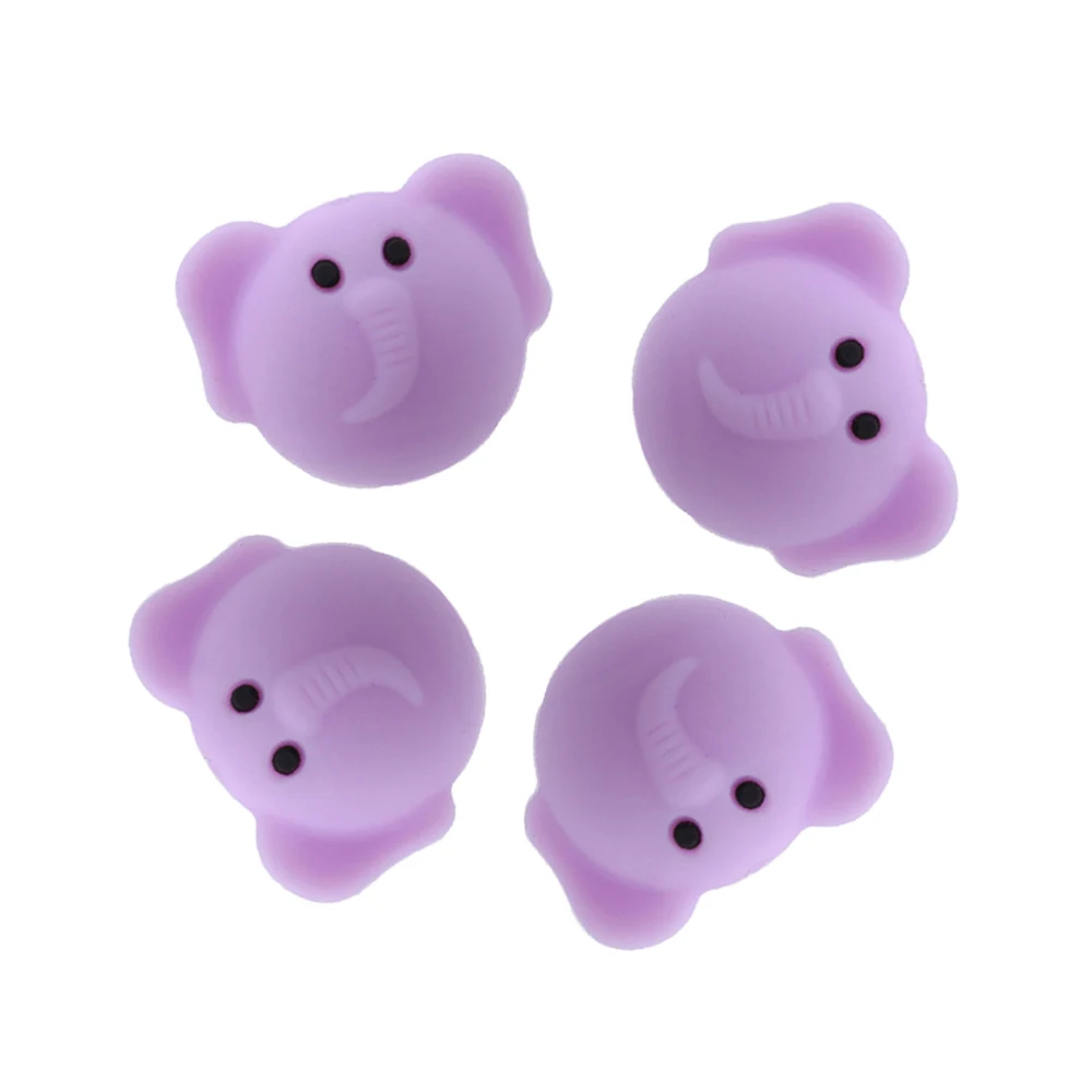 5pcs 코끼리 실리콘 구슬 귀여운 Teething 장난감 구슬 DIY 씹는 목걸이 간호 식품 학년 펜던트 BPA 무료