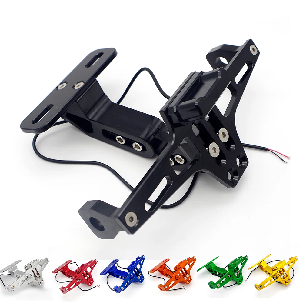 

Motorcycle license plate holder for yamaha r6 fz6 mt07 r3 r1 mt09 fz1 xj6 r15 yzf r125 xmax tracer900 aerox mt07 fz8 accessories