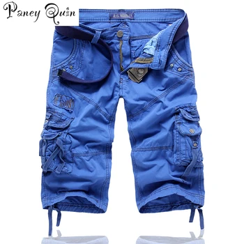 

summer casual mens shorts Multi-pocket function shorts 6 colors khaki army green Camouflage Military Brand Clothing Fashion Mens