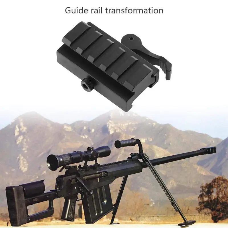 

5-Slot Rail Mount Base Adapter for Dovetail Weaver Picatinny Rail Converter Quick Release Rail Mount Base Adapter With Wrench