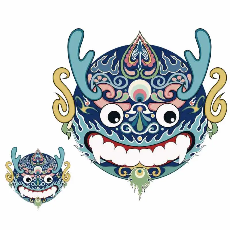 

Prajna Dragon King Iron On Heat Press Patches Ghost Busters Patch Deal With It Peking Opera Character Patch Heat Transfer D