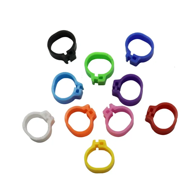 1000 Pcs Pigeons Rings 8mm/10mm Bayonet Identification Ring Opening Pigeon Ring Color Pigeon Foot Ring Pigeon Training Supplies