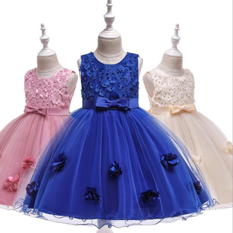 

Toddler Kids Baby Girls Summer Dresses Tutu Flower Party Prom Costume Girl Pageant Wedding Evening Dress 3-10 Years