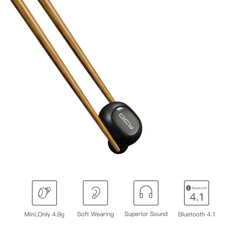 

2018 QCY Q26 Pro Mini Bluetooth Earphone with Mic Wireless Headphone Music Business Earbud Noise Cancelling for Iphone Android