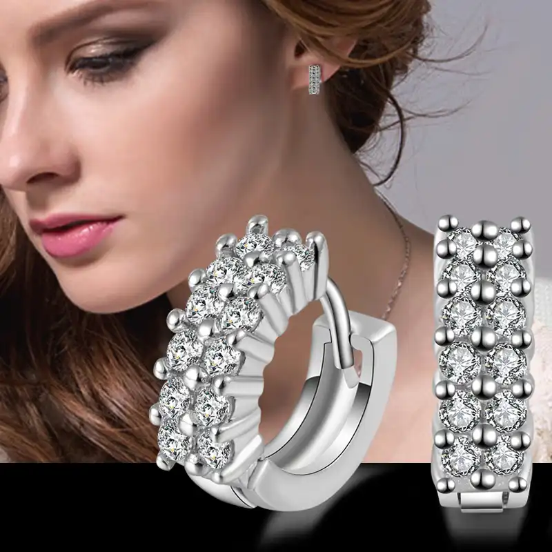 925 Стерлинговое серебро Женская циркониевая серьги Han edition Новые женские хрустальные серьги ювелирное украшение с оригинальным дизайном xh-08