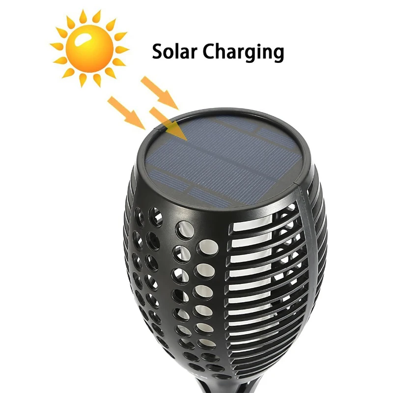 Chiclits Solar LED Flame Lamp Waterproof Flame Lighting 96LED Lights Flame Effect Light Outdoor Fire Light Garden Decoration  (19)