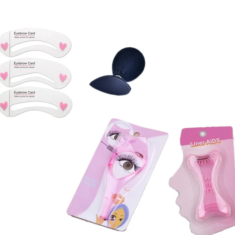 

6pcs/set Eyeshadow Stamp crease Lazy Makeup Eyebrow Card Eyeliner Pencil Template Stencil Kit Eyebrow Eyeliner Eyelash Assistant